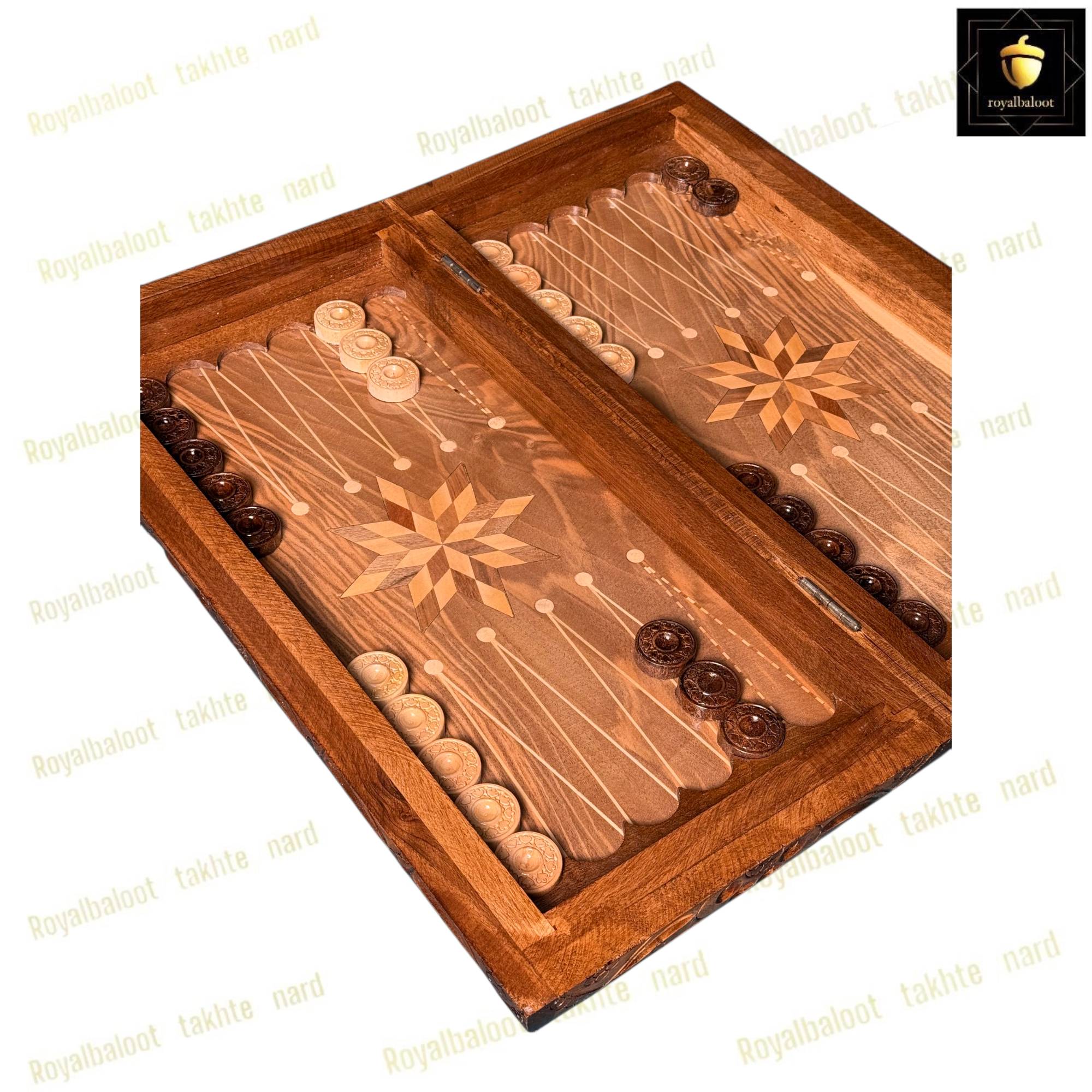 خرید تخته نرد گردو دور منبت سفارشی کد 560 خرید تخته نرد گردو دور منبت سفارشی کد 560