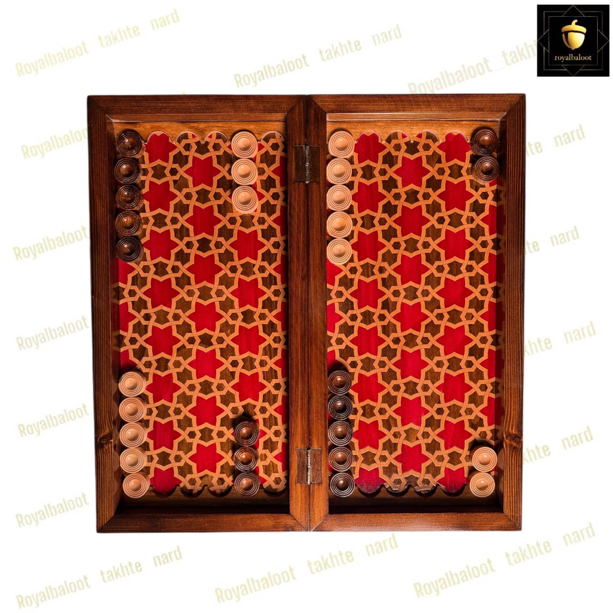 خرید تخته نرد و شطرنج طرح سنتی و هندسی کد 658